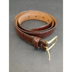 Alligator Grain Cowhide Leather Belt Size 38/95